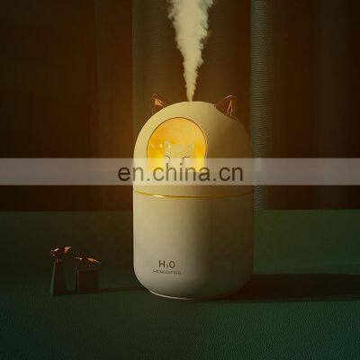 2021 Cute Cat New Design Cool Mist Humidifier 300ml Water With Led Lights photo-5