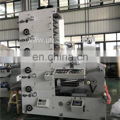 UTR320-6 Colorful BOPP PE PP Paper Adhesive Label Flexography Printing Machine, HDPE HDPP Poly Bag Sticker Press Printer photo-3