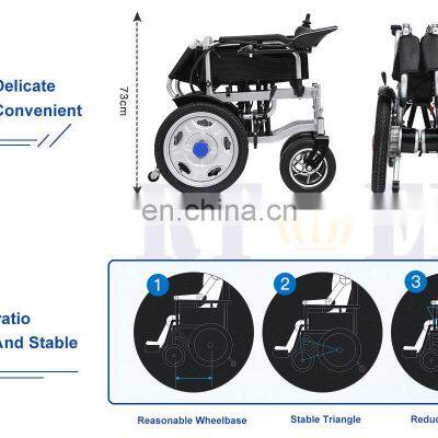Electric Wheelchair Cushion With Pu Dly Seat Painting Oem Steel Powder Folding Material Therapy photo-4