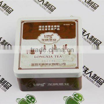 Square Tea Tin With Embossing, Metal Tin Box photo-3