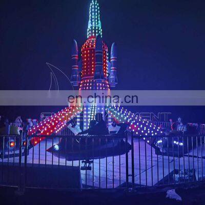 Amusement Park Equipment Rotary Bounce Plane Rides Attraction Park Plan Self Control Aircraft For Kids And Adults photo-2