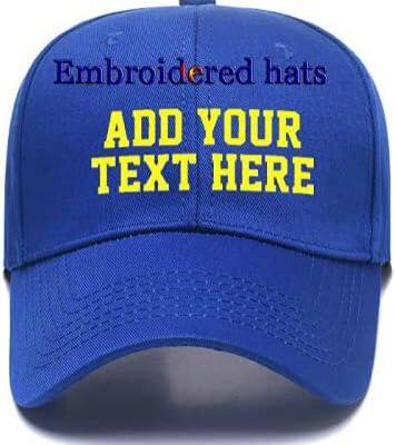 Custom Embroidered Hats Your Own Text Curved Bill Hip Hop Snapback Baseball cap