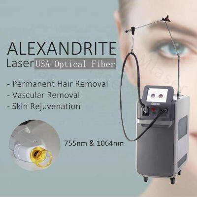 Advanced Can Dela Alexandrite Ndyag Laser Hair Removal Machine 1064nm 755nm Lazer Hair Reduction Beauty Equipment