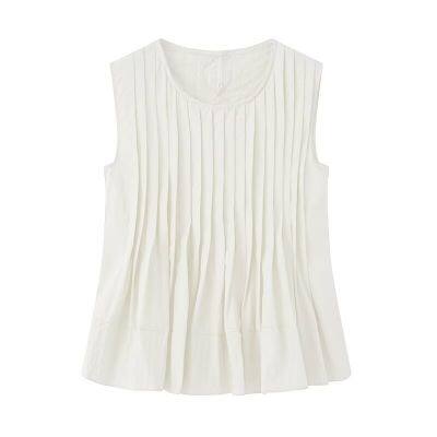 New Women's Summer Doll Shirt, Round Neck Sleeveless Top photo-3