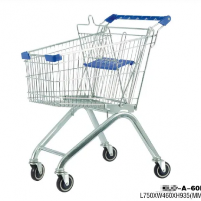 Factory Direct Sell Metal Asian Style Shopping Trolley Cart