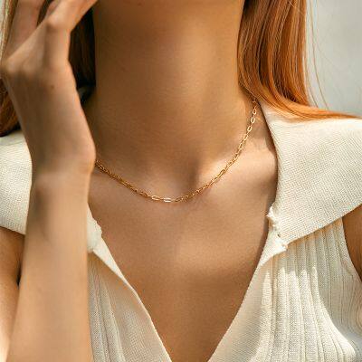 Оптовый поставщик изящных бронзовых ожерелий с золотым покрытием, гипоаллергенных