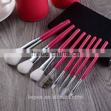 8 pcs/set New naked 3 makeup brushes professional Cosmetic Facial Makeup Brush Kit set with nake PU cylinder