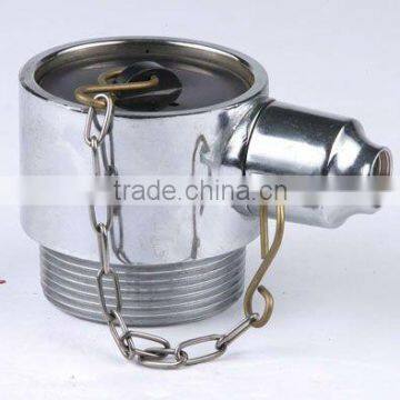 Instanteneous brass adaptor with cap and chain