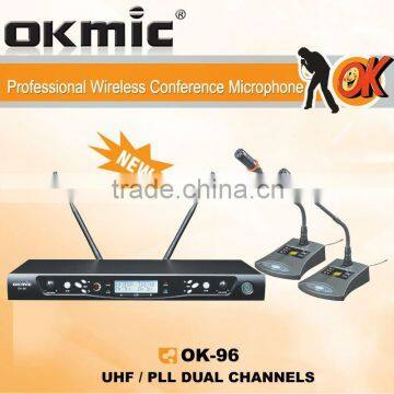 OK-96 UHF wireless microphone Dual Channels/UHF PLL 32/99 channels