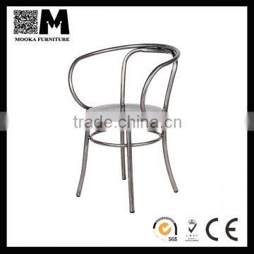 2015 Cheapest metal armrest dining chair