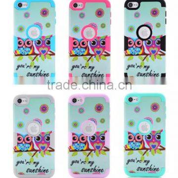 Customized cell Phone case Manufacturers For Apple ipod Touch6 floral flower design Cover