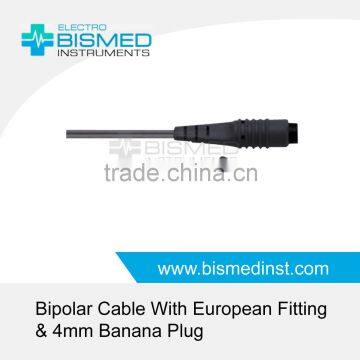 Bipolar Cable With European Fitting & 4mm Banana Plug