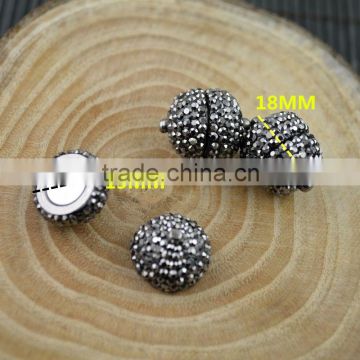 LFD-00C2 Wholesale DIY Round Shape Pave Rhinestone Crystal Magnetic Clasp Bracelets Jewelry Making