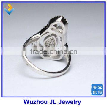 Crown Hollow Shape With AAA Cubic Zirconia Stone 925 Silver Party Rings photo-3
