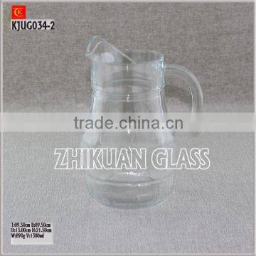 Glass Juice Jug with handle:Glass water Flask;Glass canteen set