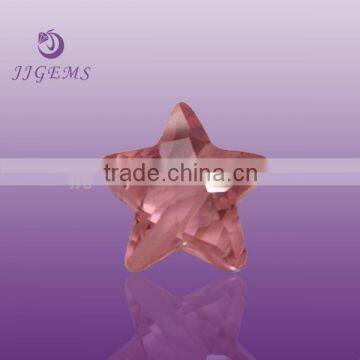 latest technology pink star cut CZ cubic zirconia