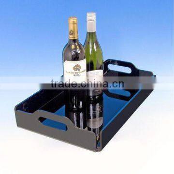 Acrylic wine tray/black acrylic meal tray