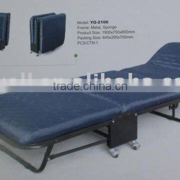 Metal folding bed