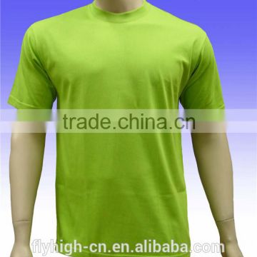 Polyester cotton short sleeve round neck custom printed promotional t-shirt