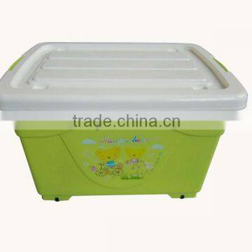 30L Plastic storage box plastic container with wheels