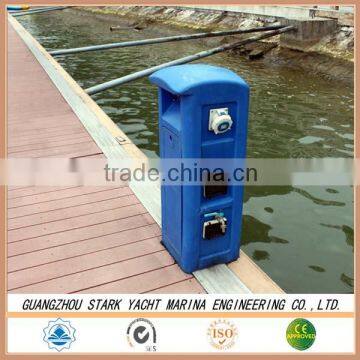 Marina plastic dock power pedestal