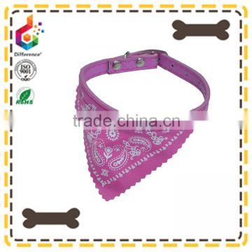 Rose red fashion PU leather high quality triangle dog collar