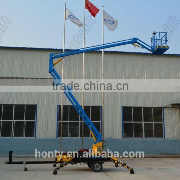 200kg loading capacity Small Trailer Mounted Boom Lift Crane