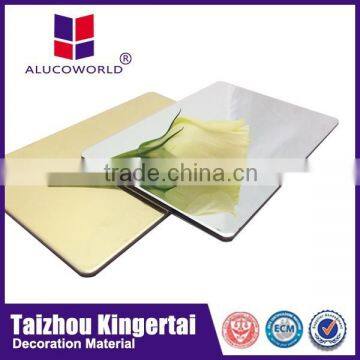 China supplier Alucoworld 12 years hign strengh 4mm pe aluminum composite panel latest design metallic facade