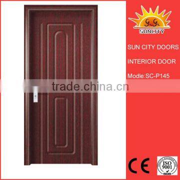 SC-P145 Hot Sales Economic Carved Plastic Cover MDF Flush Door