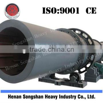 Rotary drum dryer for dry raw material