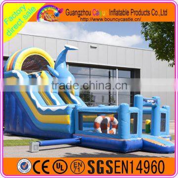 Blue Whale inflatable water slide