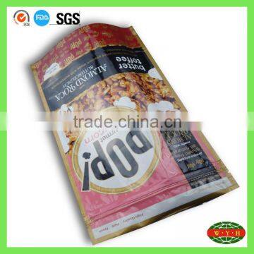 lamination material stand up pouch , grocery packing food grade moisture proof zipper bag