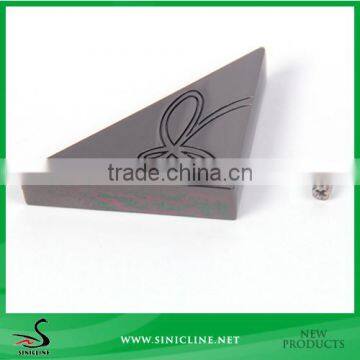 Sinicline Triangle Metal Label in Debossed Logo With Screw photo-2