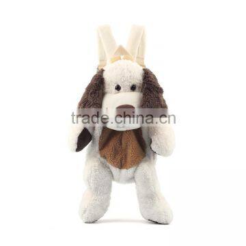 Cute Design Plush Dog Animal Kids Backpack Toy