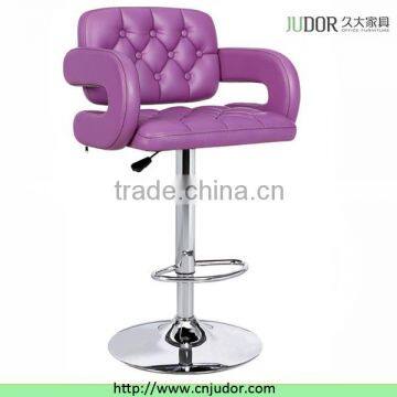 Chrome metal PU bar stools