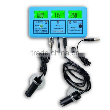 3 LCD Water Quality Tester Digital Meter Aquarium EC CF TDS PH Temp Degree C Backlight photo-3