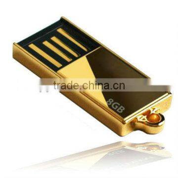 Hot Sale!!!! 8GB Golden Mini USB Flash Drive