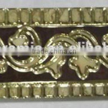 T30141 hot sale 300x80mm foshan factory interior golden and polished ceramic border tile