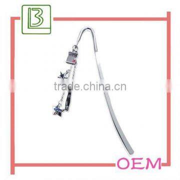 Fashion metal bookmark with chains