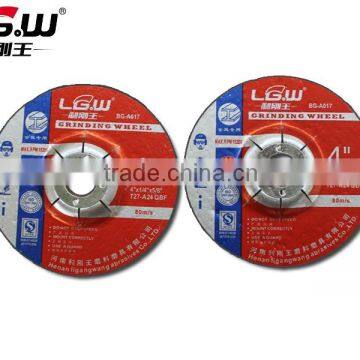 H549 100mm black Resin deoressed center grinding wheel for inox/metal