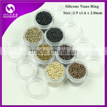 Copper Silicone Lined Nano Links,Rings&Tubes For Nano Hair Extensions 7colors 1000pcs Each color