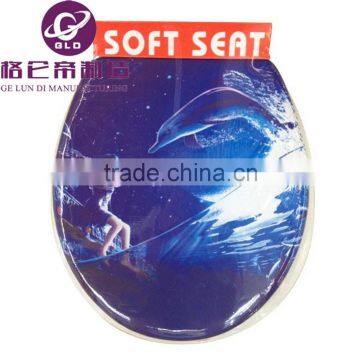 GLD Hot Sales Adult Soft Toilet Seats WC Seat Flowery Color Soft Toilet Seat Lid For Bathroom photo-5