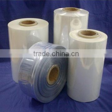 pvc semi tube shrink film/label print pvc shrink film /pvc heat shrink film/color pvc printing shrink film manufacture