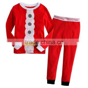 christmas kid pajamas, baby long sleeve pajamas with top quality 05