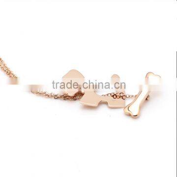 Fashion Jewelry stainless steel Pendant necklace Fashion Jewelry stainless steel Pendant necklace hammered rose gold jewelry