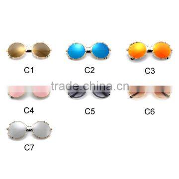 2016 Designer Sunglasses Classic Metal Big Frame Round Shades Vintage Ladies Brand Sun Glasses CC5011 Quality Choice photo-4