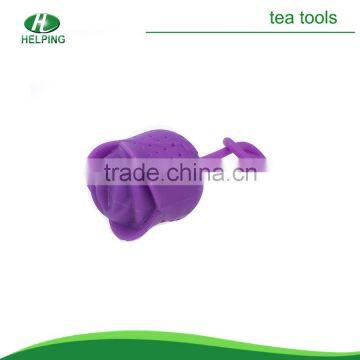 Purple Rose shape Food grade silicone tea filter/tea strainers/tea infuser.