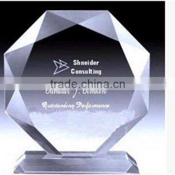 Customized Souvenir Gift Diamond Shape Crystal Award