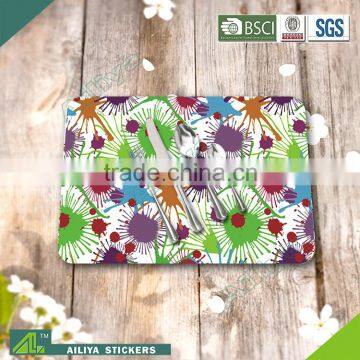 eco-friendly kitchen advertising colorful promotional printed pp wedge shaped placemats