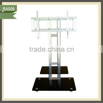 simple design western-style clean looking black glass plasma lcd tv stand RA006